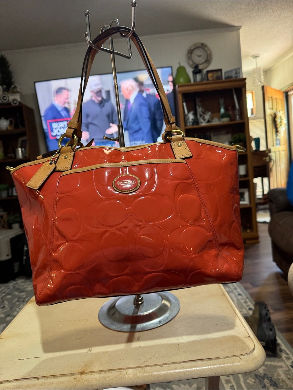 Coach Peyton Embossed Patent Leather Tote